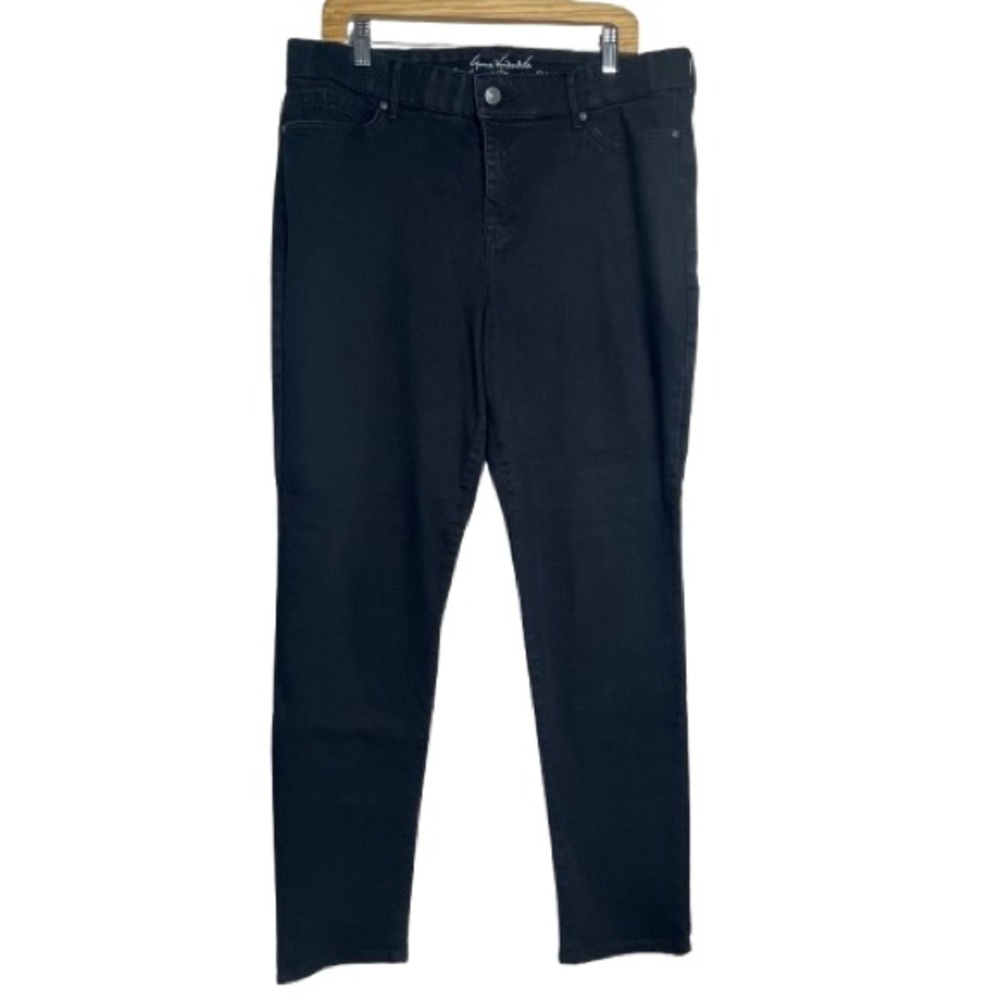 Gloria Vanderbilt Curvy Slim Black Stretch Denim Jeans, ‘All-Around Slim | Sz 18 - Picture 2 of 14